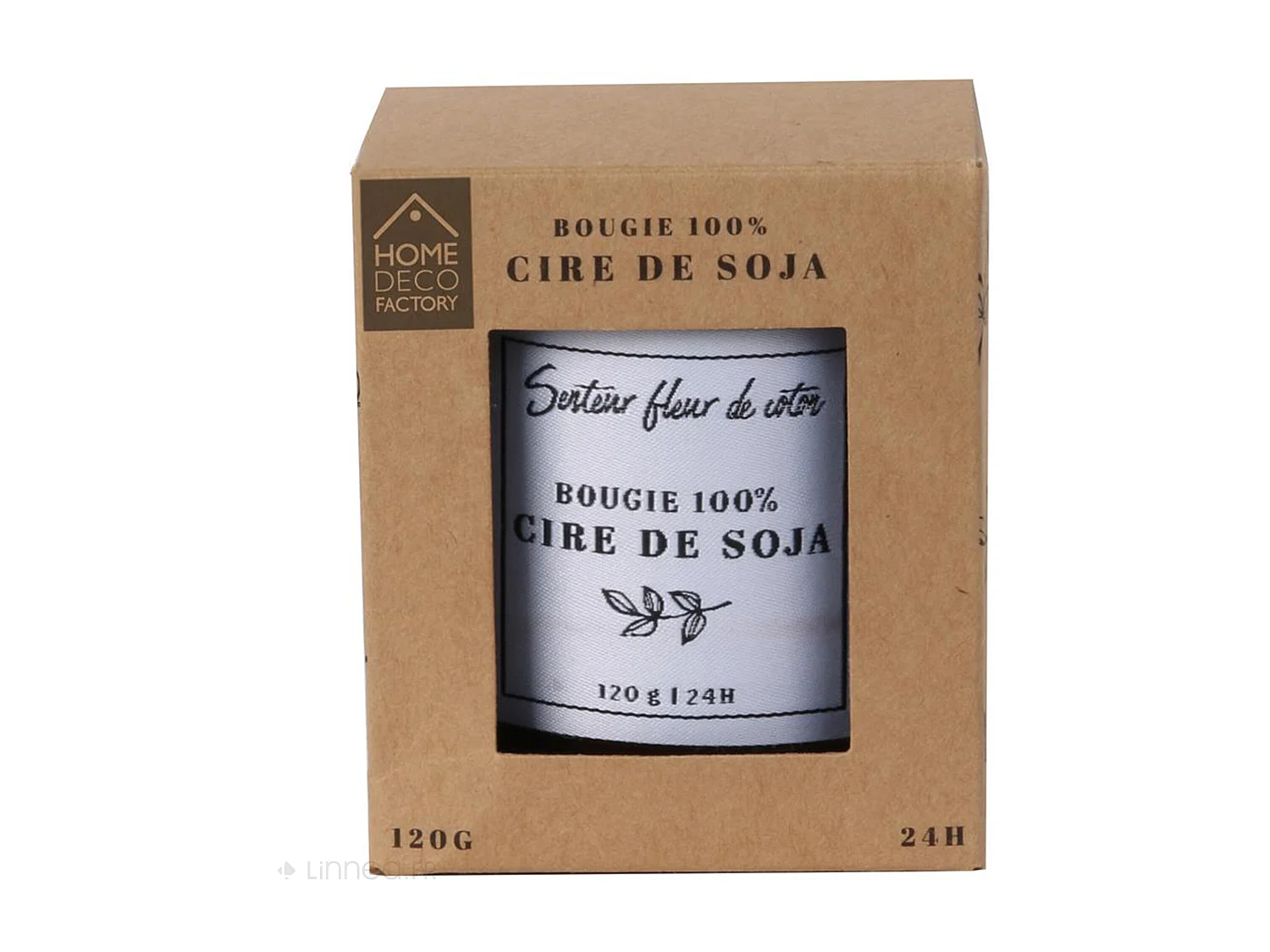 Bougie parfumée 100% cire de soja senteur fleur de coton collection SOYA