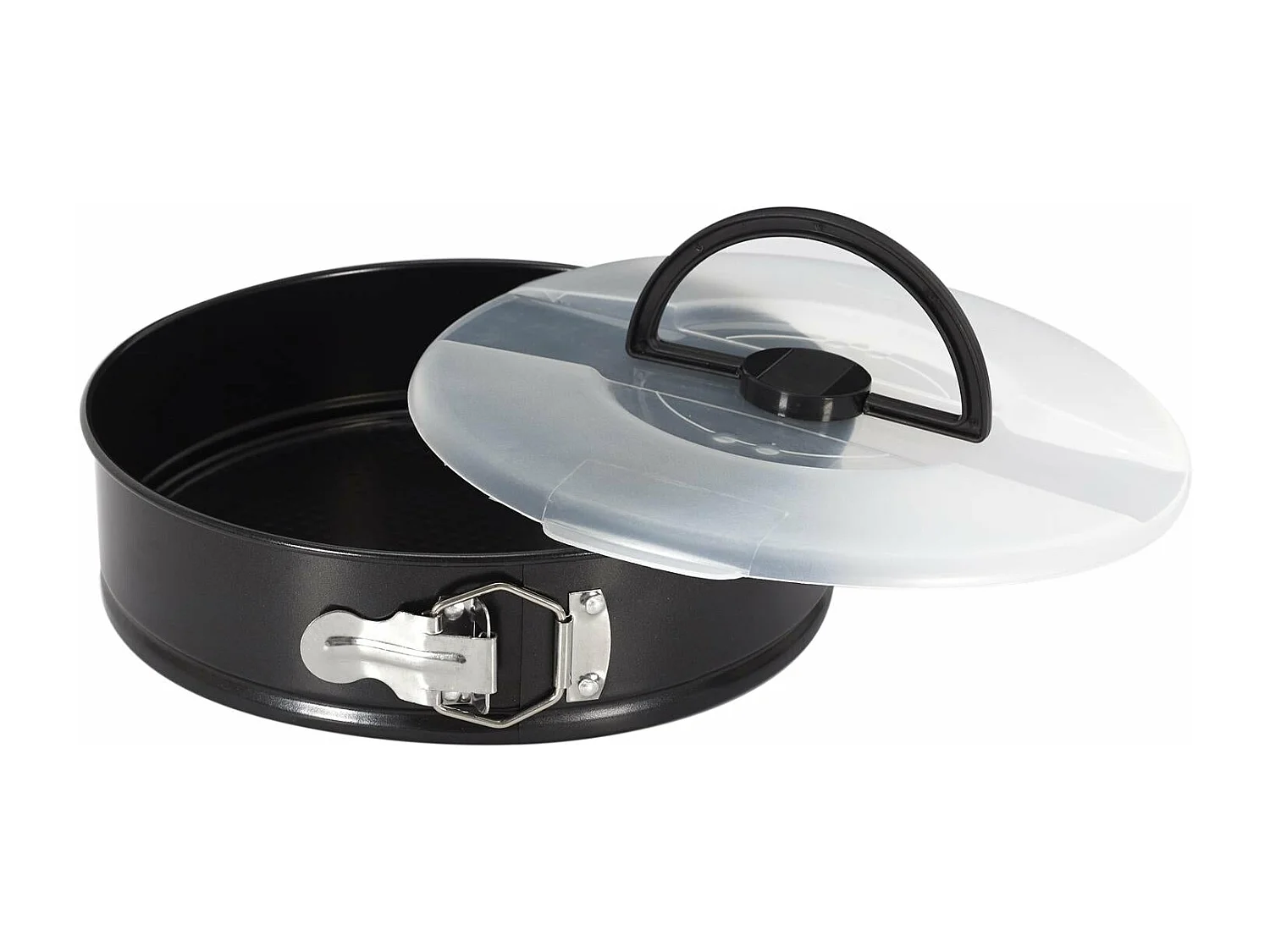 Moule Patisserie Rond Charniere Couvercle 26cm Gris