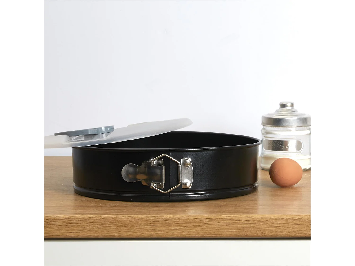 Moule Patisserie Rond Charniere Couvercle 26cm Gris