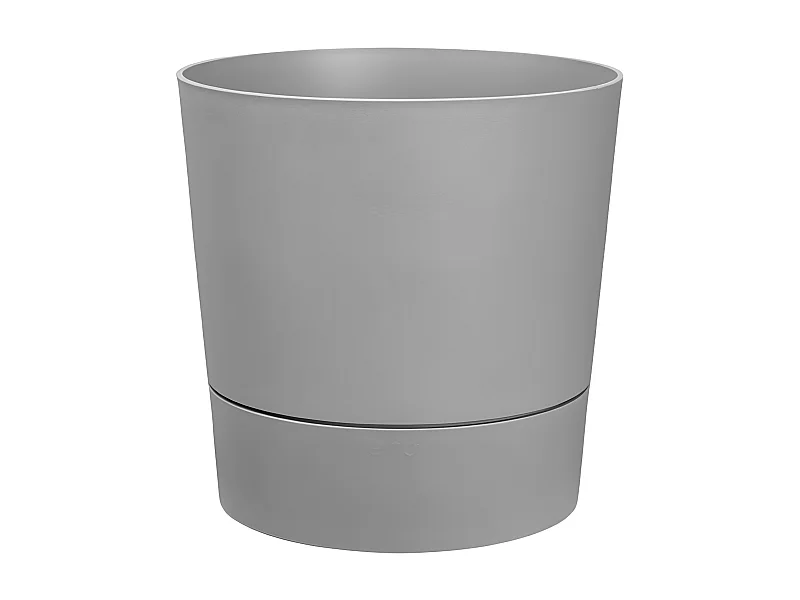 Pot de fleurs rond extérieur/intérieur Ø 35 cm Elho Aqua Care Greensense gris ciment