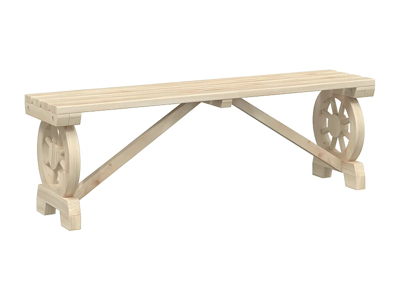 Banc de jardin 115cm bois de sapin massif