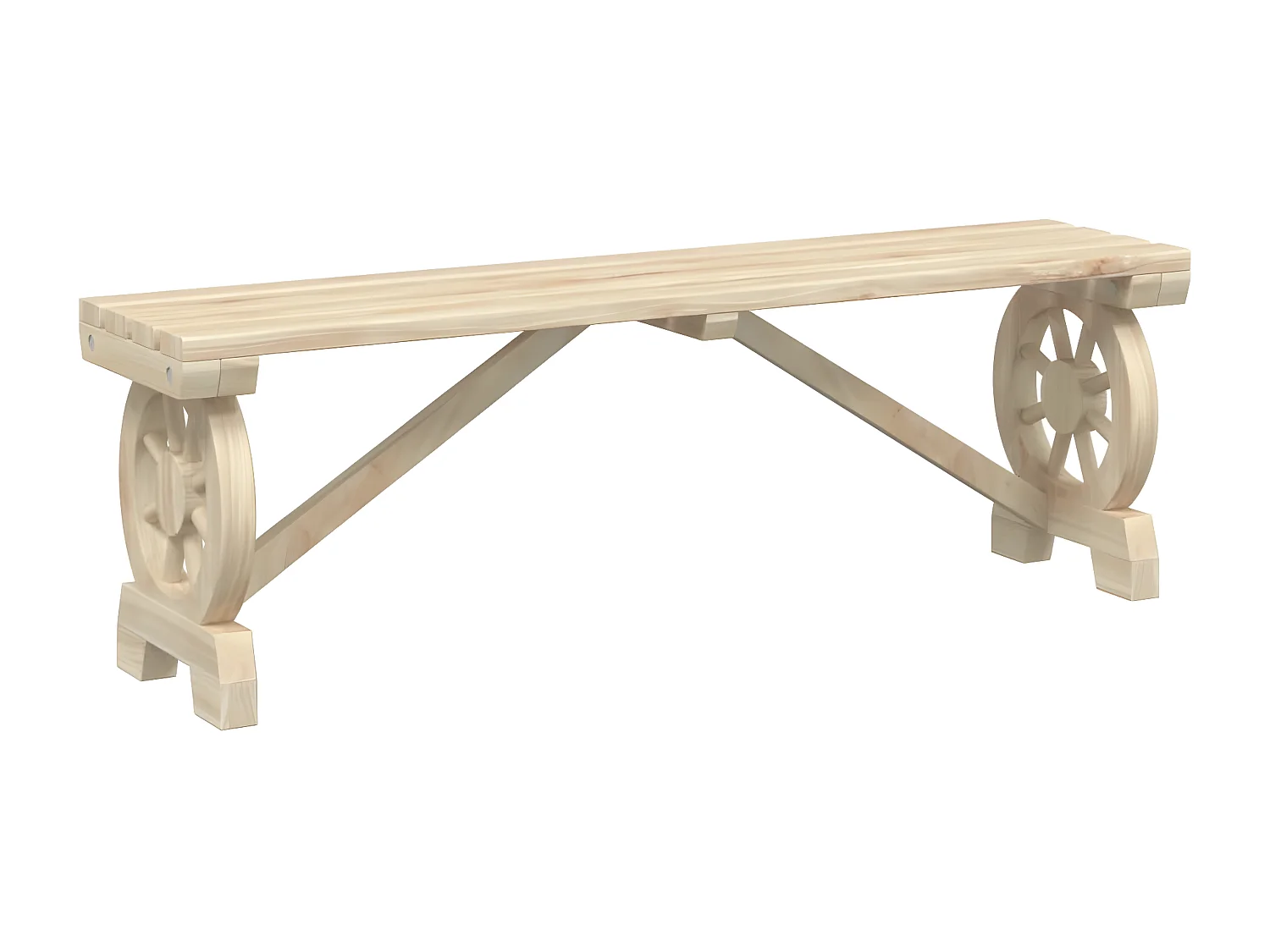 Banc de jardin 115cm bois de sapin massif