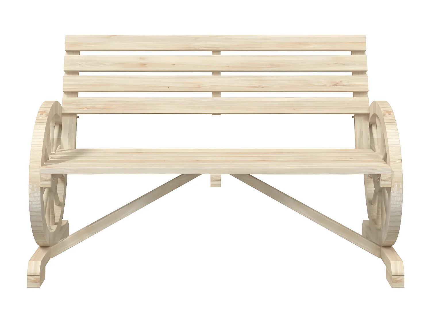Banc de jardin 2 places bois de sapin massif