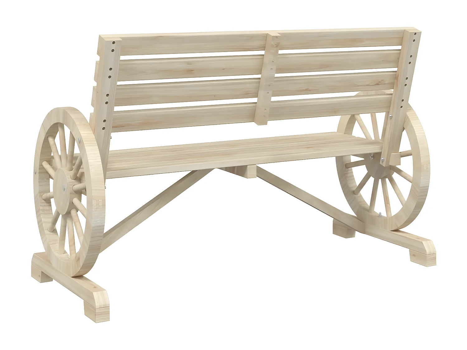 Banc de jardin 2 places bois de sapin massif