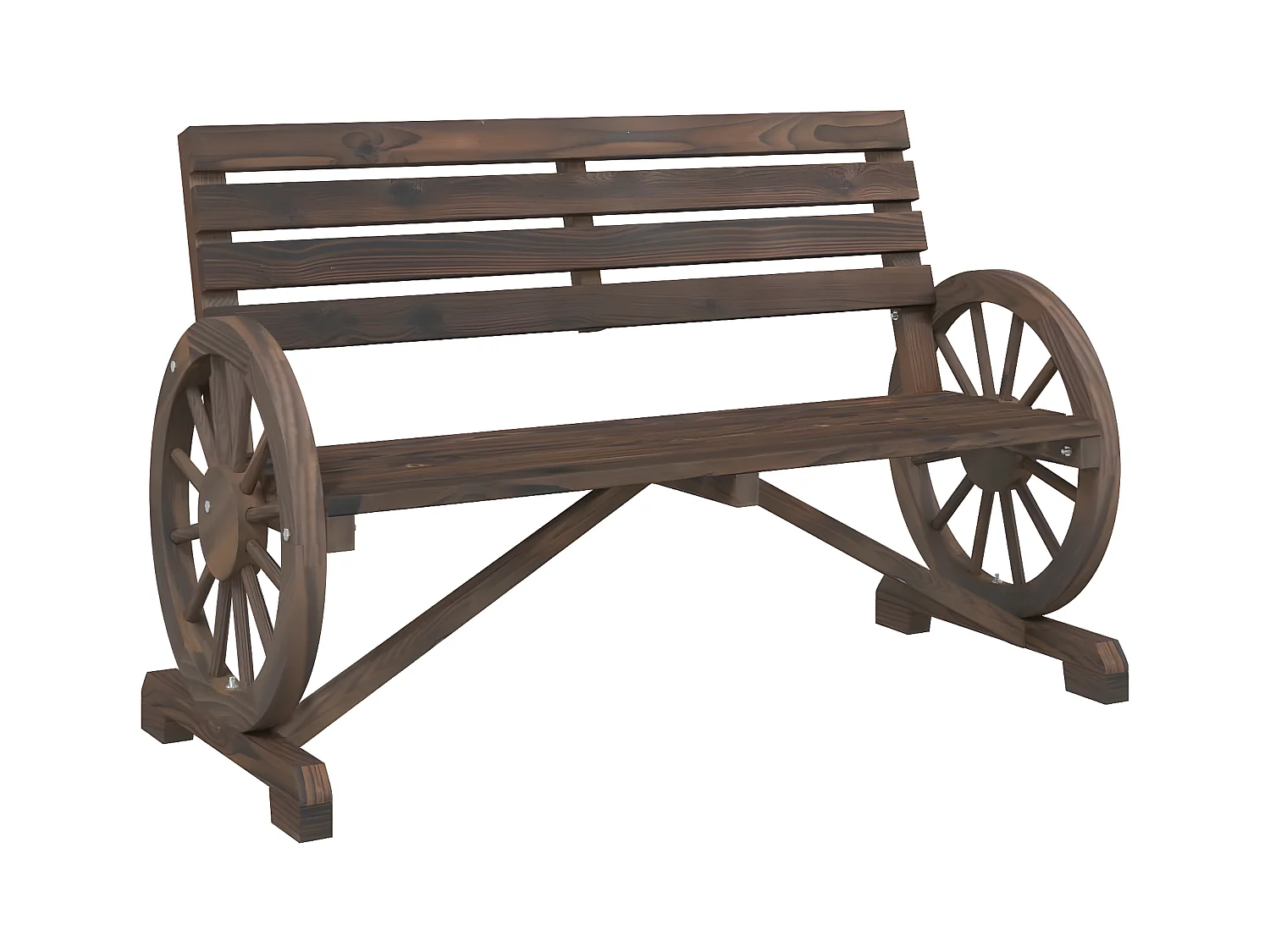 Banc de jardin 2 places bois de sapin massif