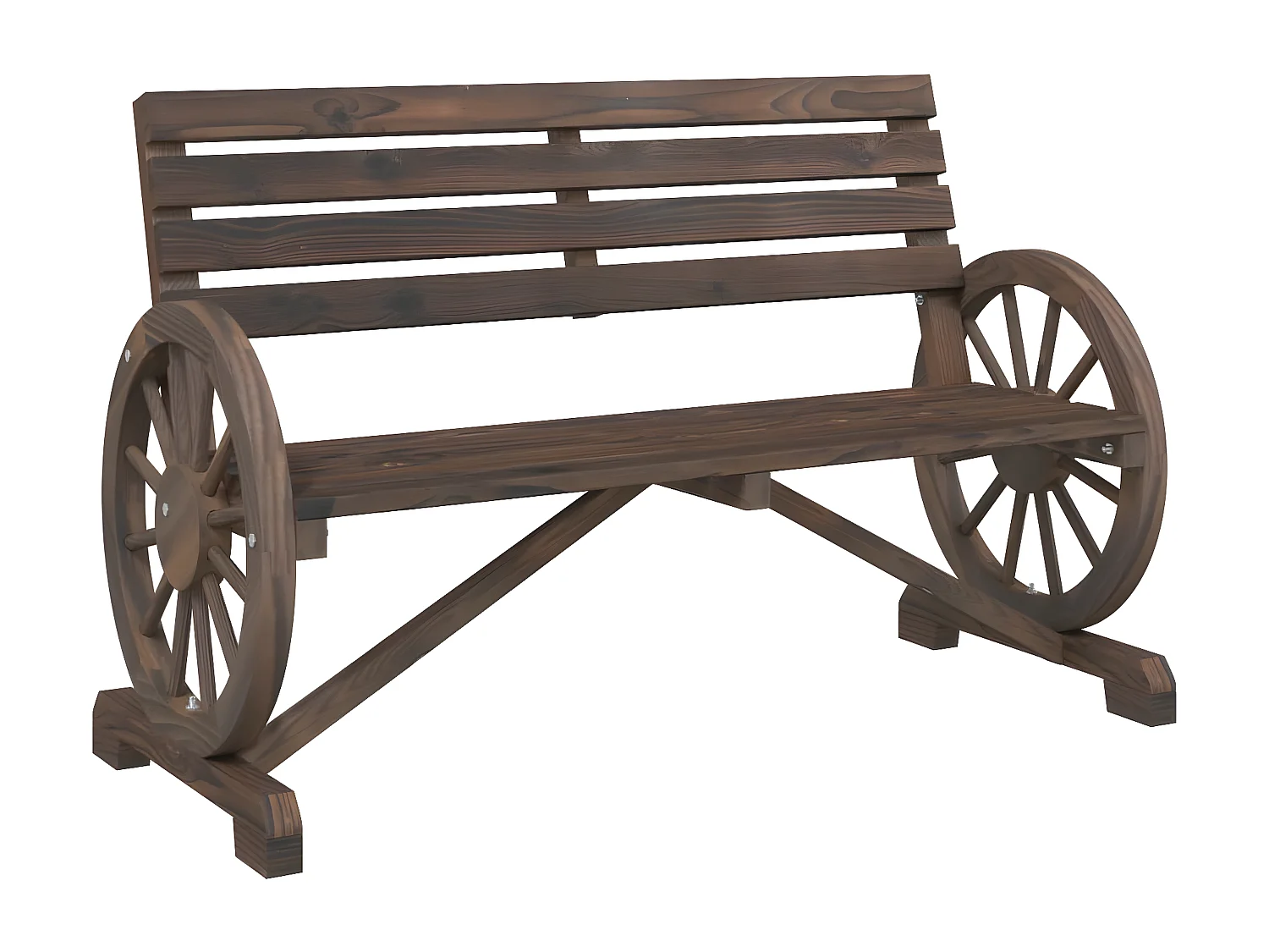 Banc de jardin 2 places bois de sapin massif