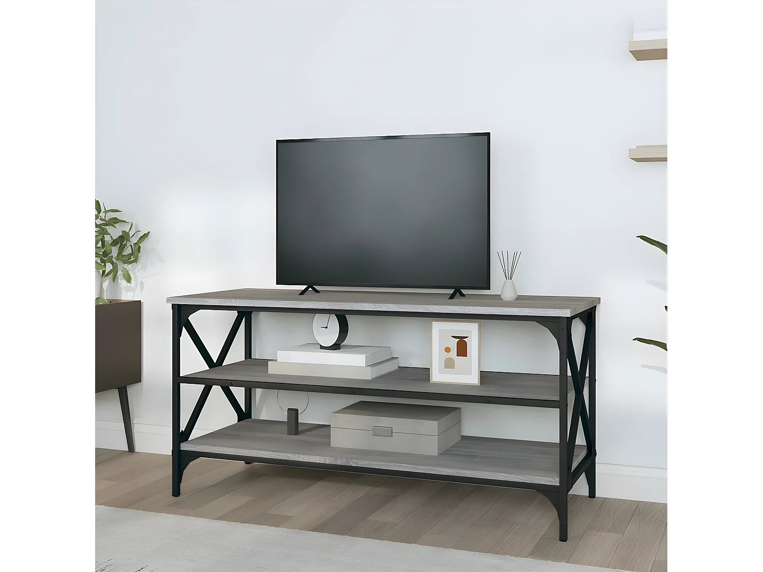 Meuble TV Sonoma gris 100x40x50 Bois d'ingénierie