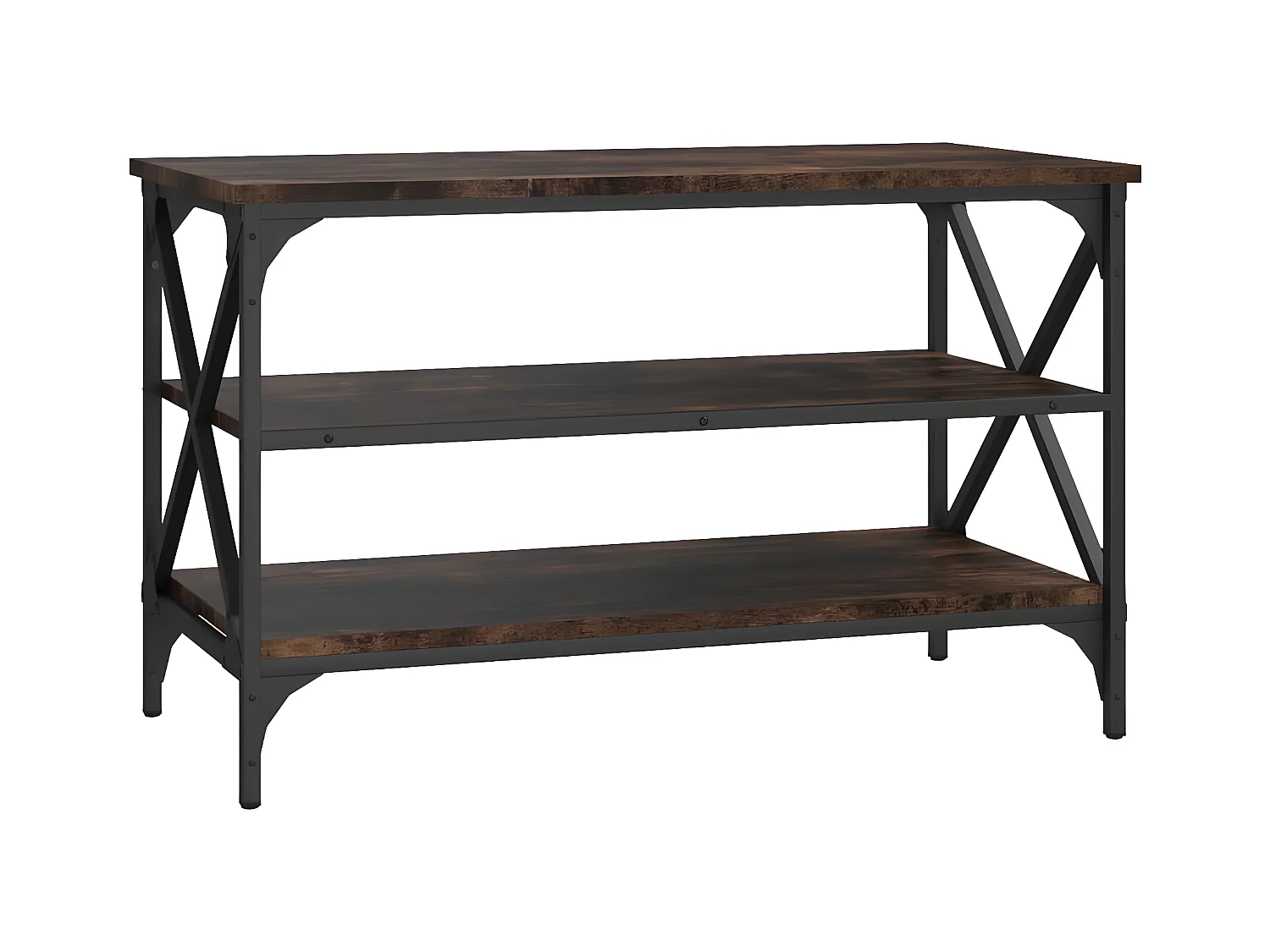 Meuble TV Chêne fumé 80x40x50 Bois d'ingénierie