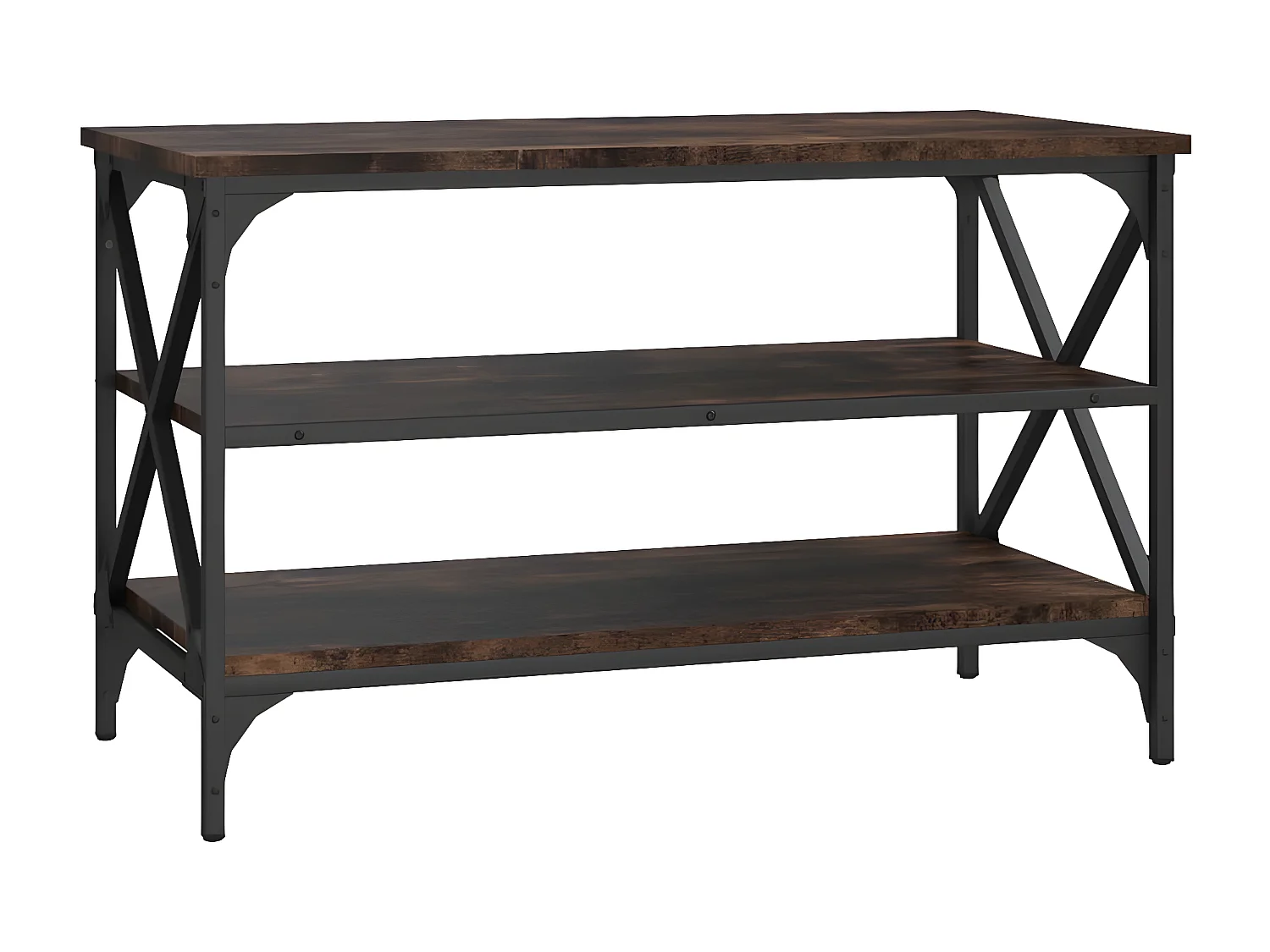 Meuble TV Chêne fumé 80x40x50 Bois d'ingénierie