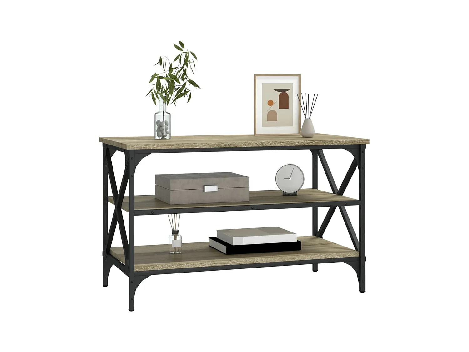 Tv-meubel 80x40x50 cm bewerkt hout sonoma eikenkleurig