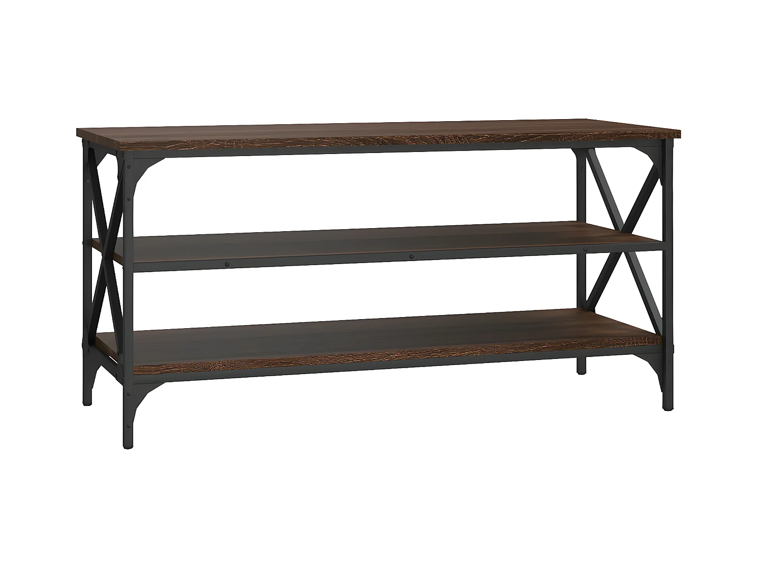Tv-meubel 100x40x50 cm bewerkt hout bruin eikenkleur