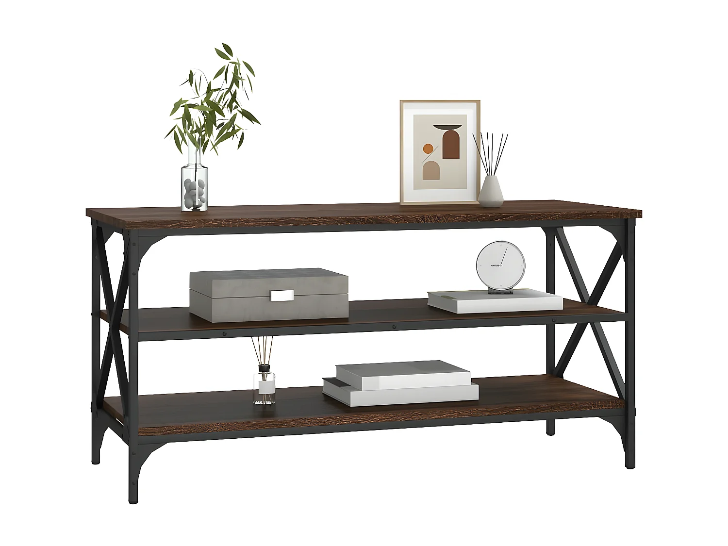 Meuble TV Chêne marron 100x40x50 Bois d'ingénierie