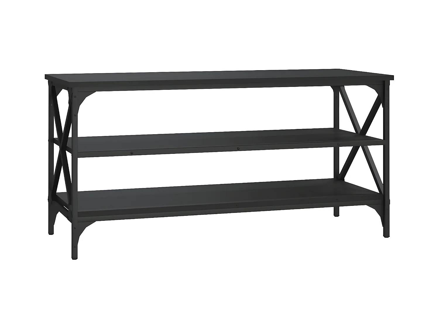 Meuble TV Noir 100x40x50 Bois d'ingénierie