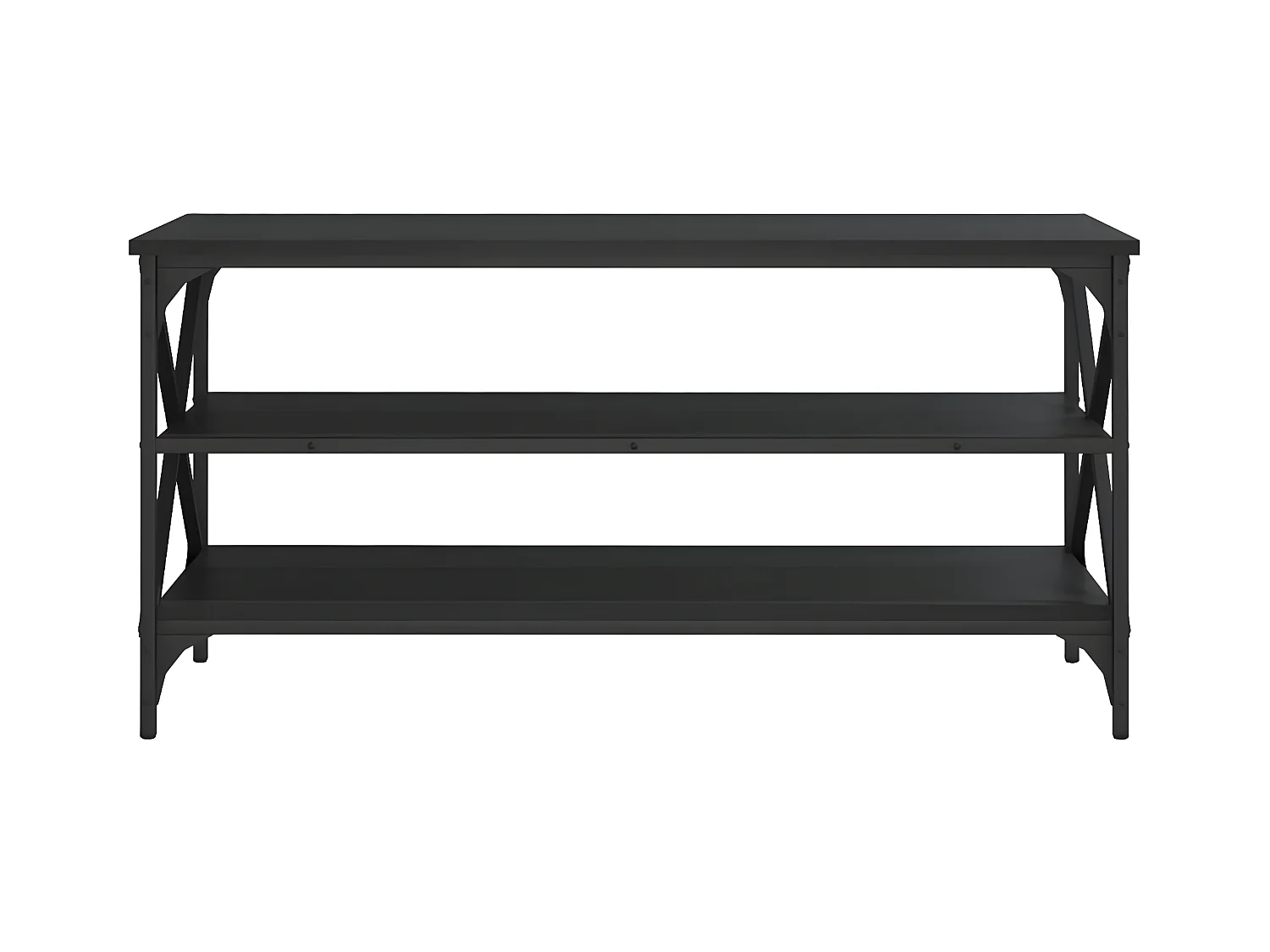 Meuble TV Noir 100x40x50 Bois d'ingénierie