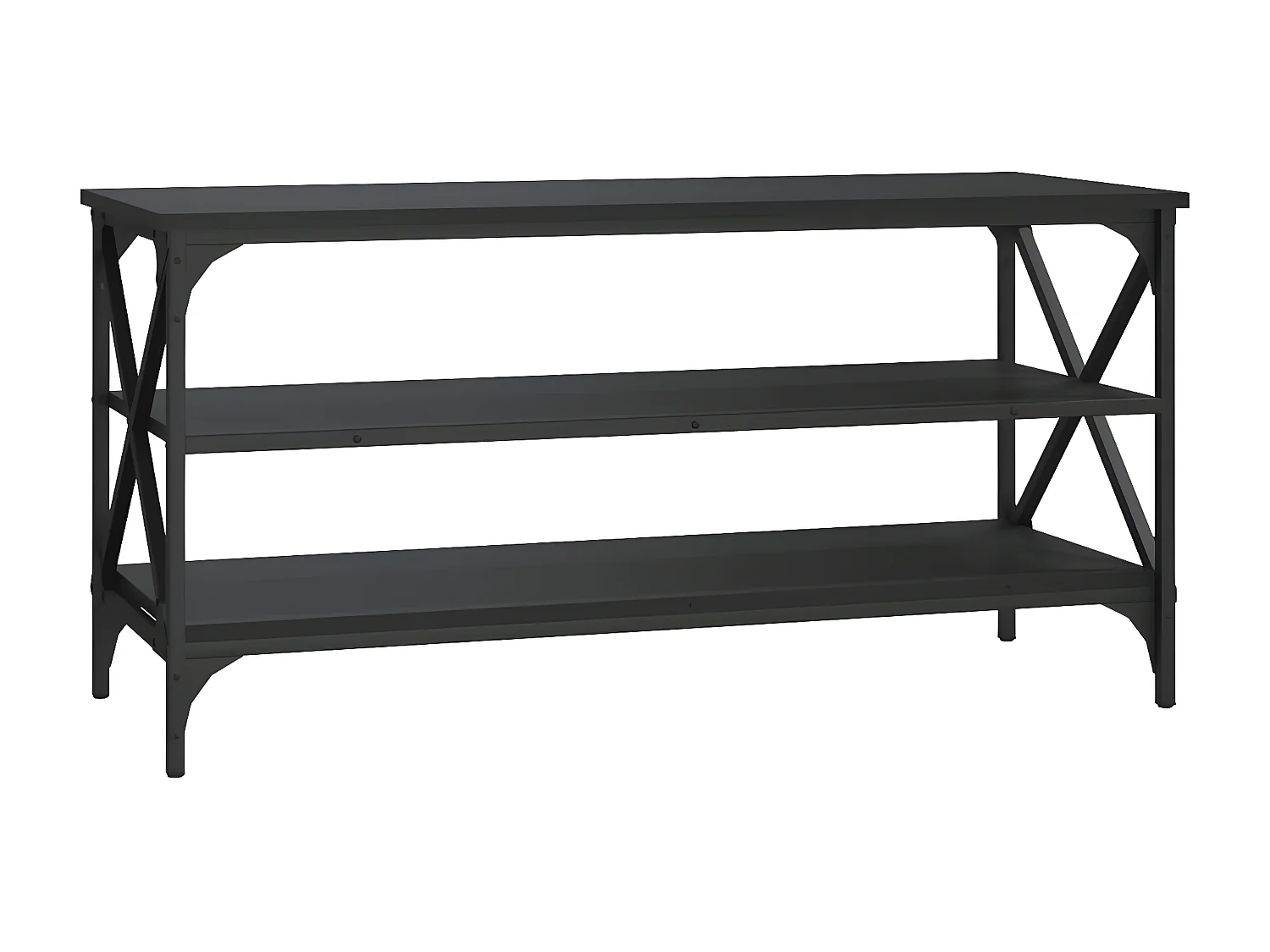 Meuble TV Noir 100x40x50 Bois d'ingénierie