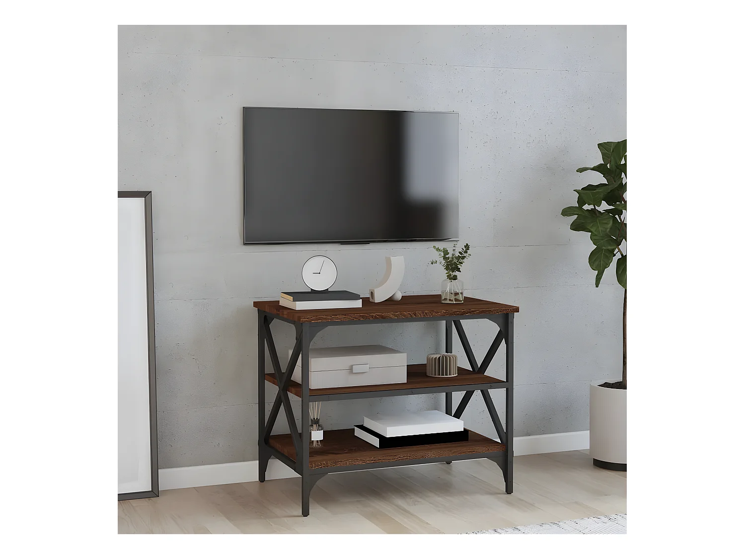 Meuble TV Chêne marron 60x40x50 Bois d'ingénierie