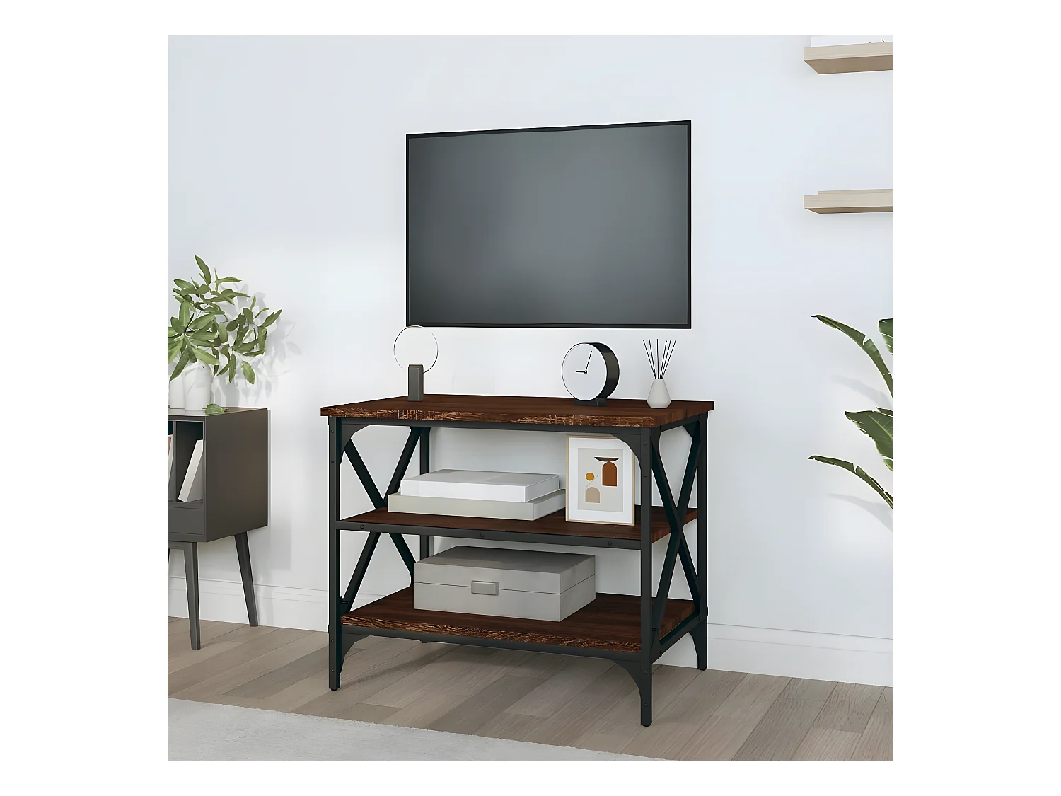 Meuble TV Chêne marron 60x40x50 Bois d'ingénierie
