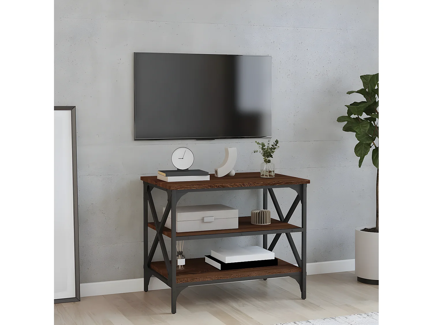Meuble TV Chêne marron 60x40x50 Bois d'ingénierie