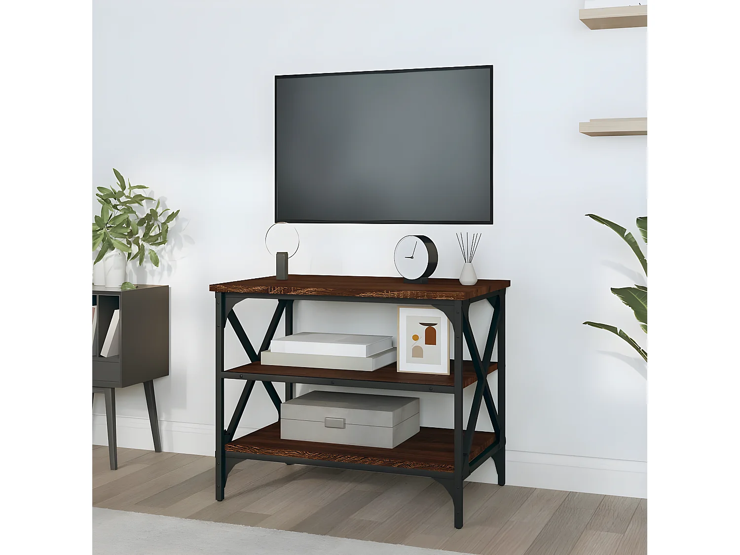 Meuble TV Chêne marron 60x40x50 Bois d'ingénierie
