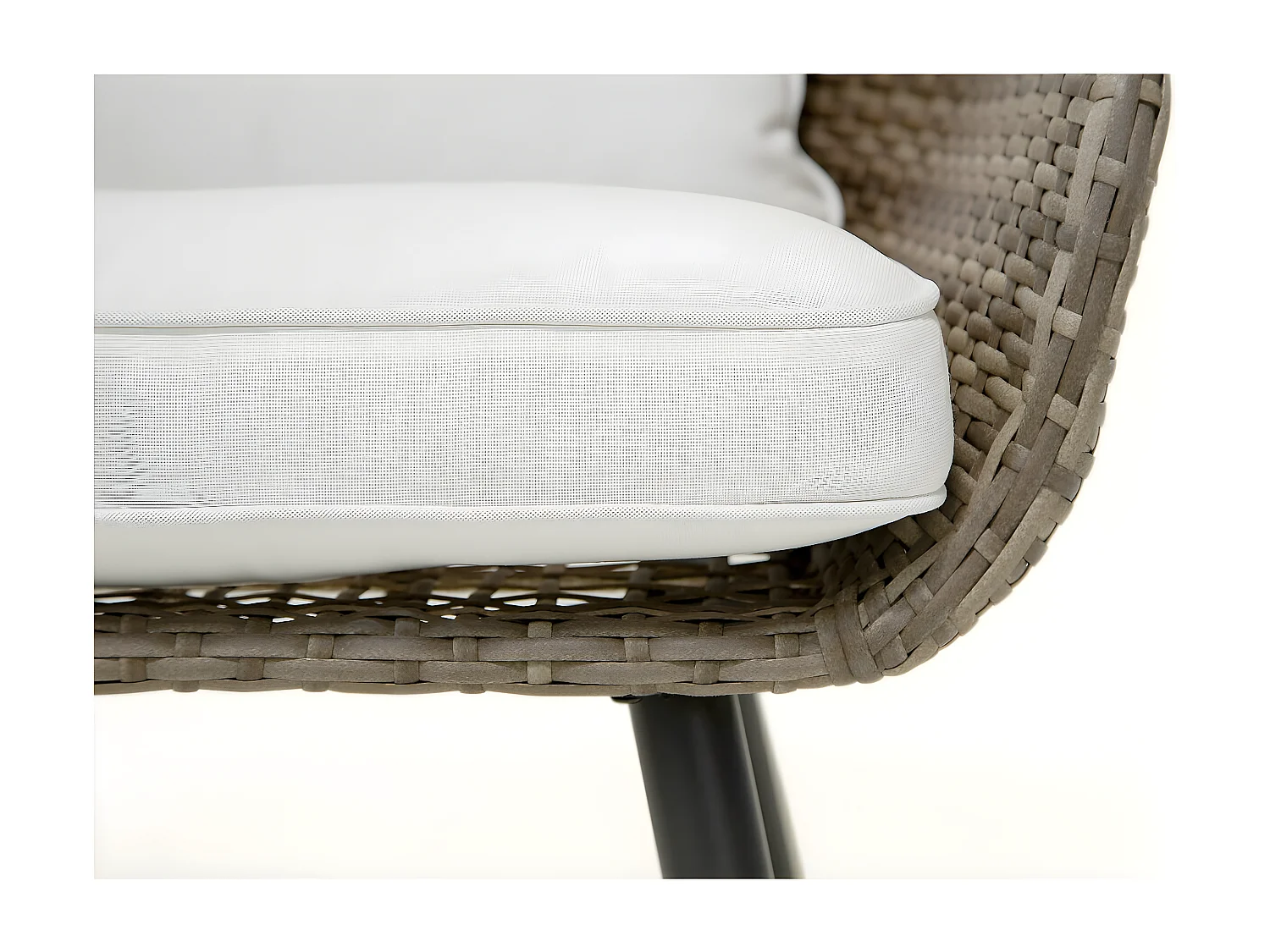 Gartenlounge aus Polyrattan 2 Stühle "Amber"  - Braun