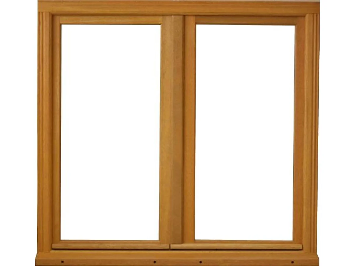 Fenetre Bois 2 Vantaux  H115 X L80 Cotes Tableau + Poignee (ref 010220f9) Gd Menuiseries