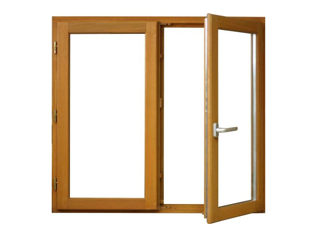 Fenetre Bois 2 Vantaux H135 X L140 Cotes Tableau + Poignee (ref 010220f9) Gd Menuiseries