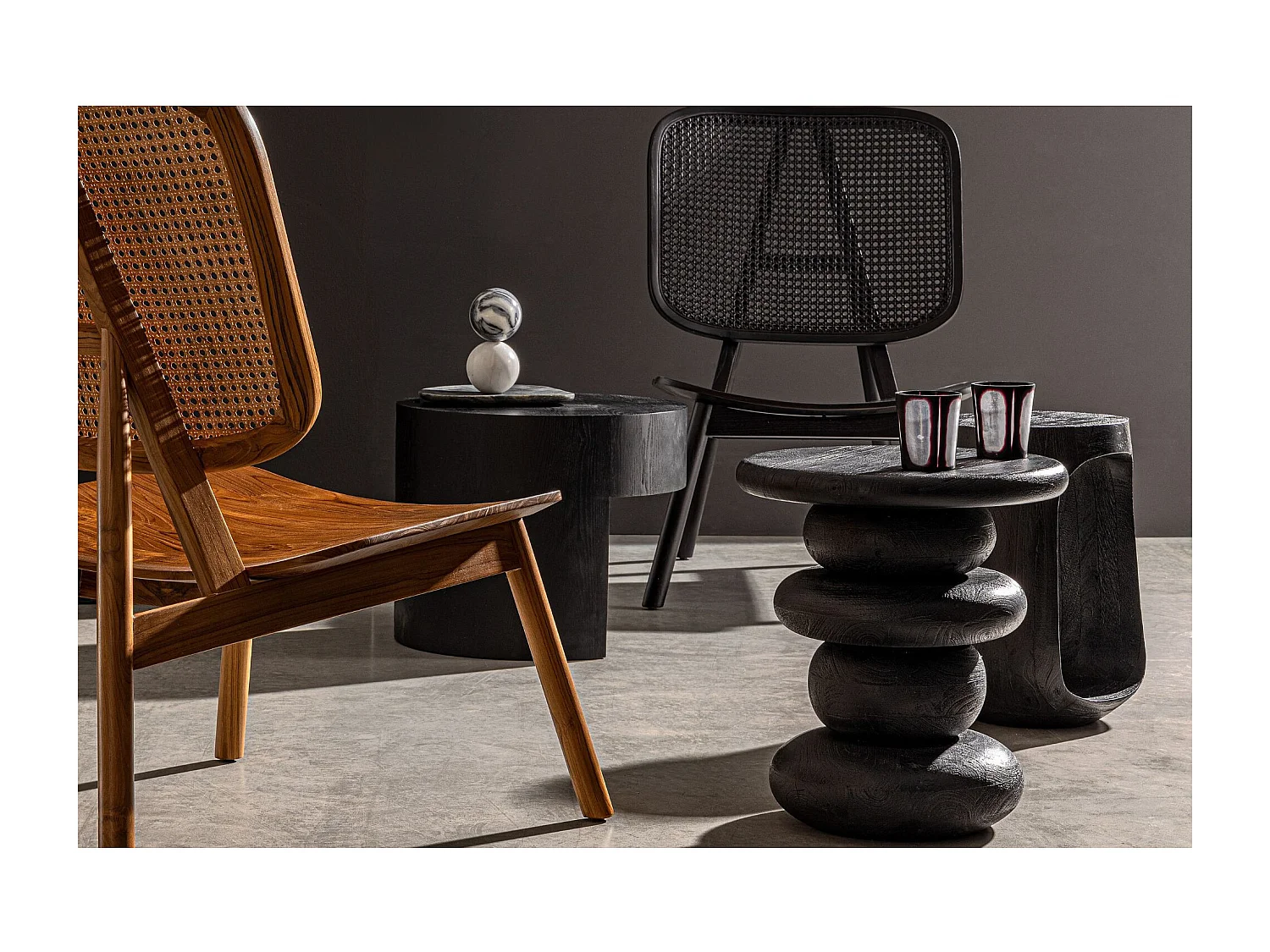 Table basse ronde en bois de manguier D40 - CAIRN