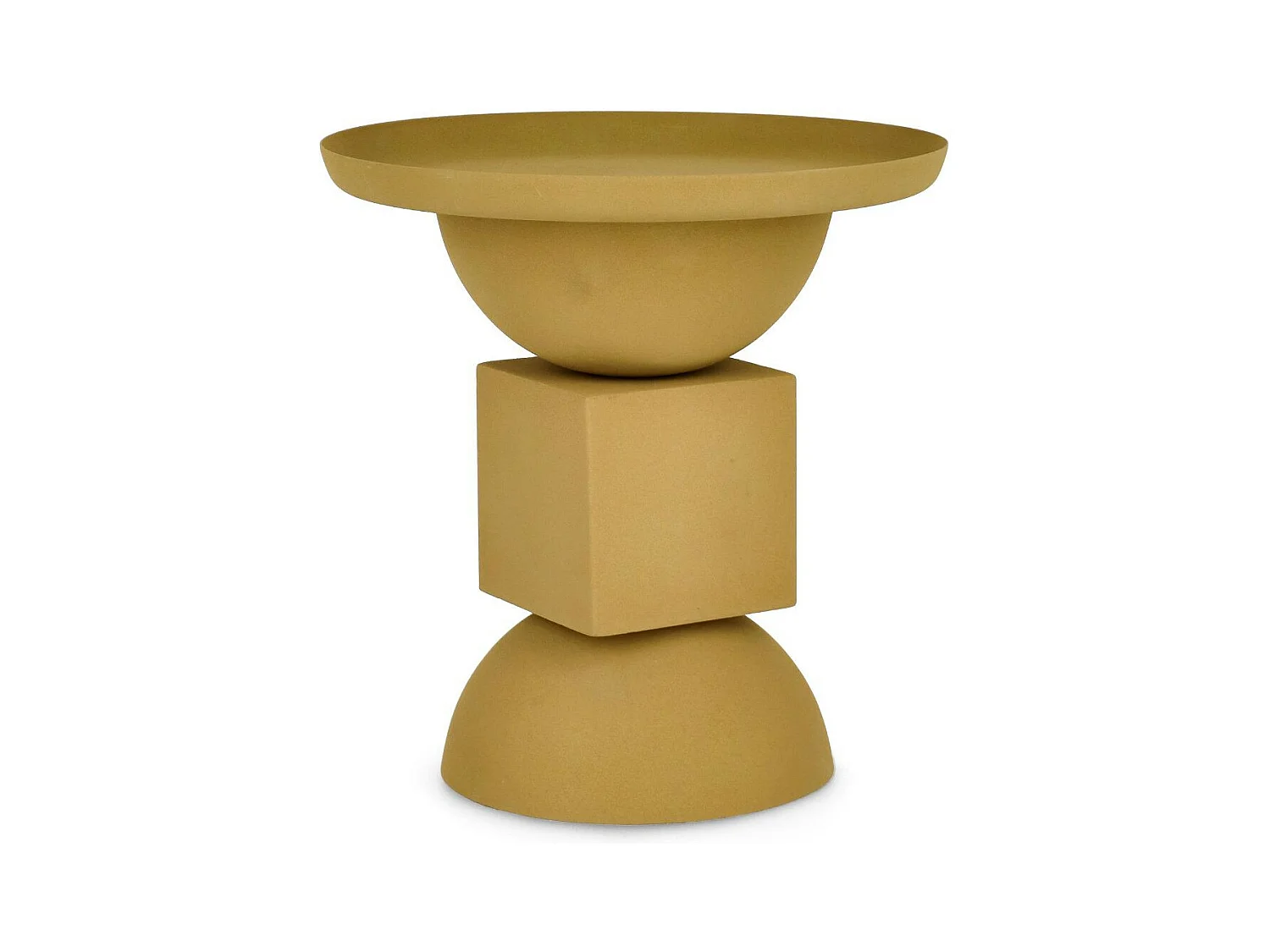 Table basse ronde design en métal coloré D41 - POLA