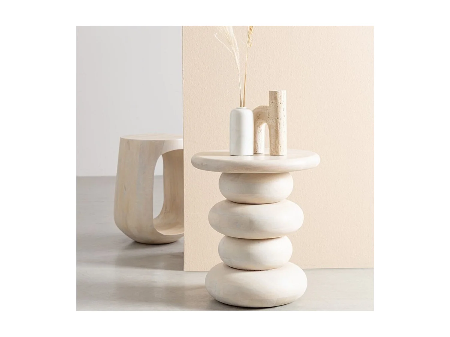 Table basse ronde en bois de manguier D40 - CAIRN