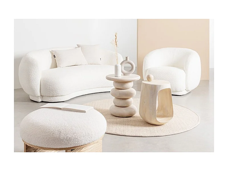 Table basse ronde en bois de manguier D40 - CAIRN