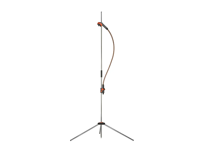 Douche de jardin trio – Hauteur totale 220cm – Trépied intégré – Jet de brume & jet diffus – Pommeau amovible