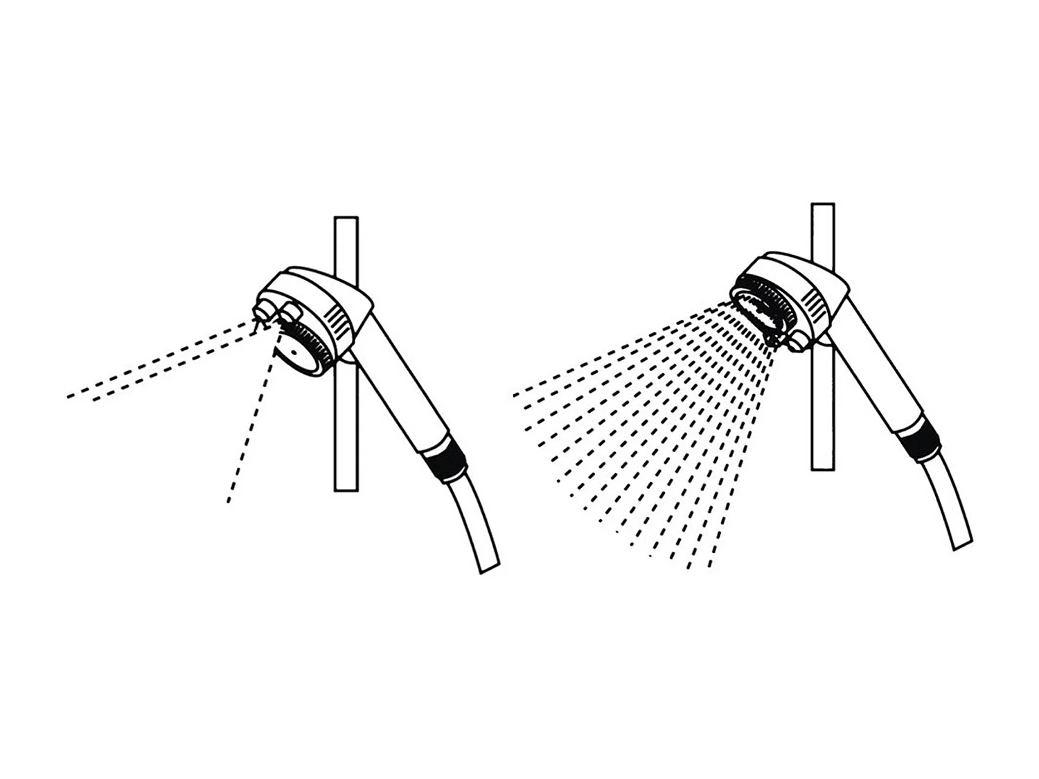 Douche de jardin Trio Gardena 220 cm avec deux types de jets, tête amovible, hauteur réglable et base trépied