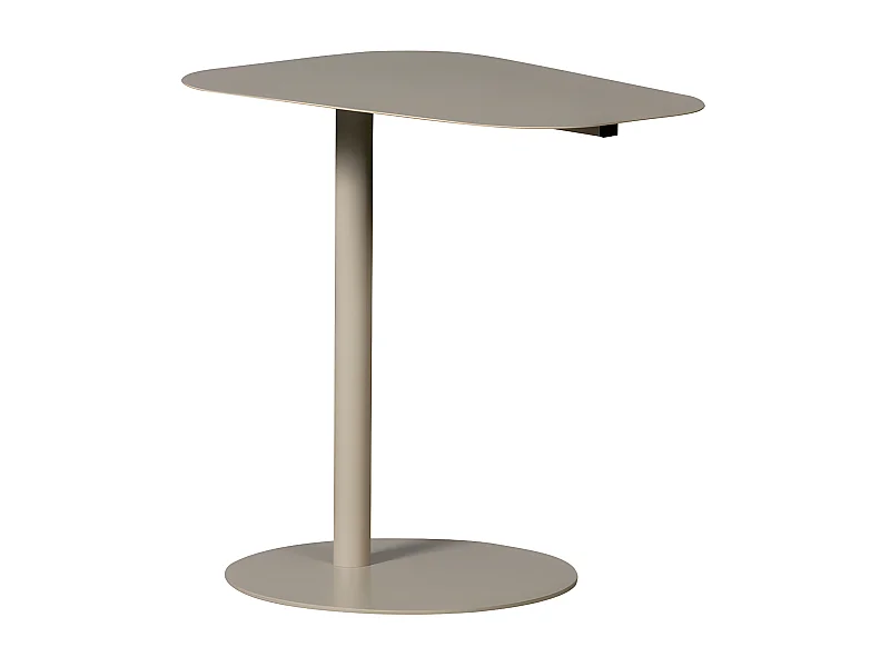 Lia - Bout de canapé en métal H38cm - Grège