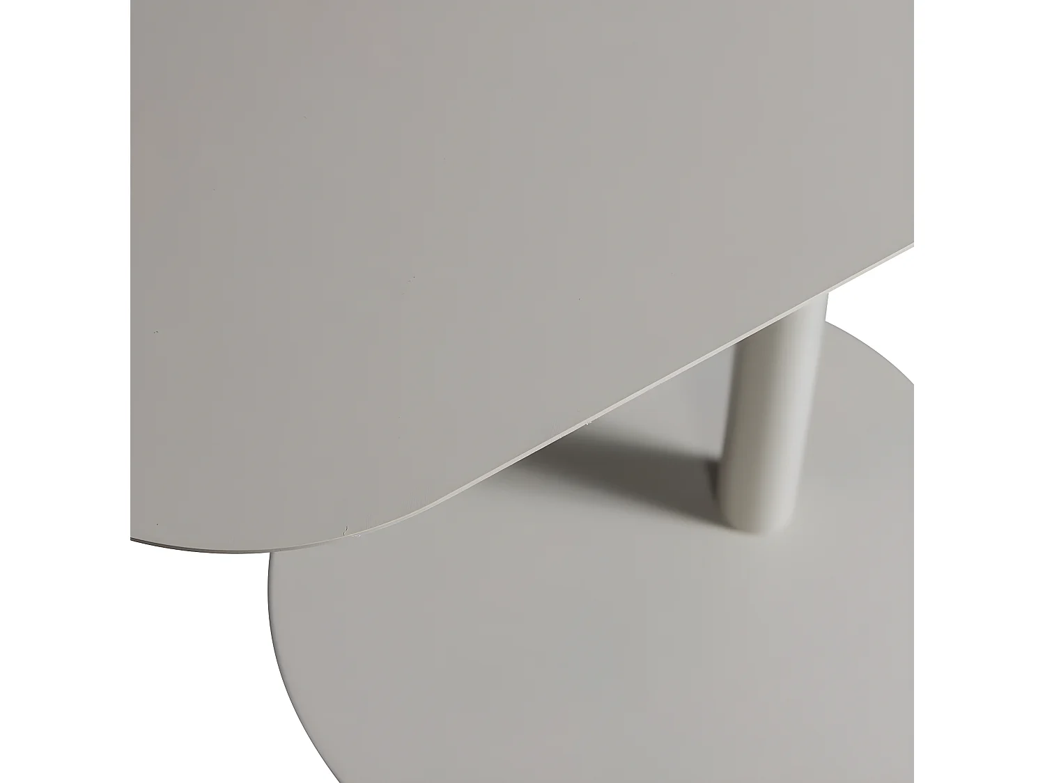 Lia - Bout de canapé en métal H38cm - Grège