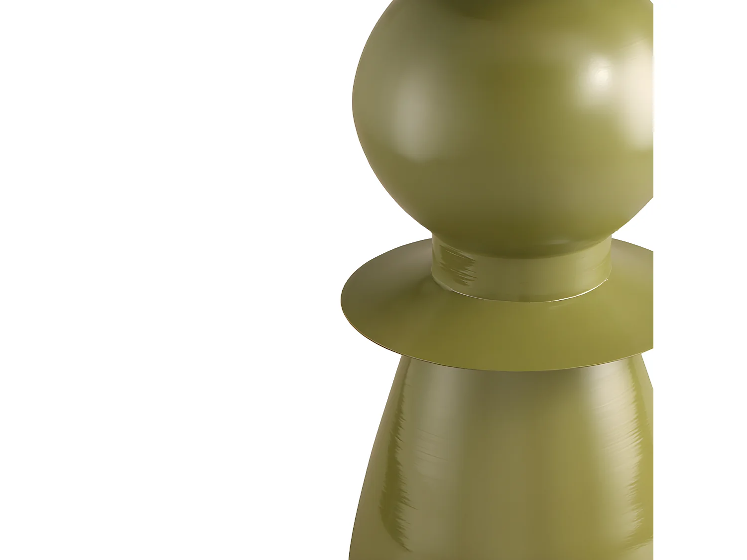 Lena - Table d'appoint ronde en aluminium ø32,5cm - Vert olive