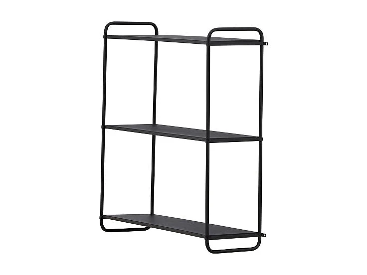 LyonH wandkast wandhangend 3 planken zwart.