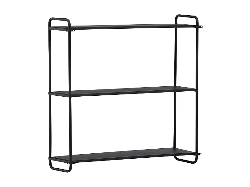 LyonH wandkast wandhangend 3 planken zwart.