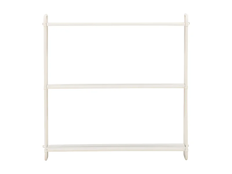 Libreria LyonH a parete 3 ripiani beige.