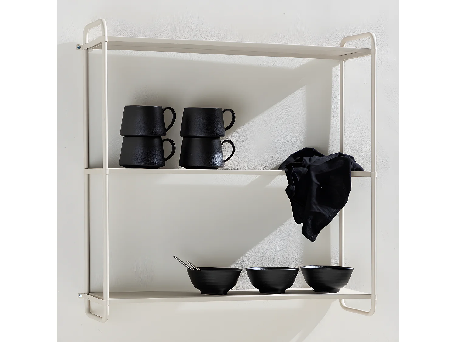 Étagère Murale en Métal "Lyon" 62cm Beige