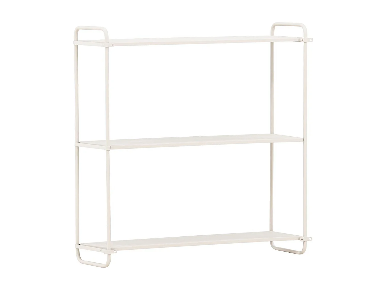 Libreria LyonH a parete 3 ripiani beige.