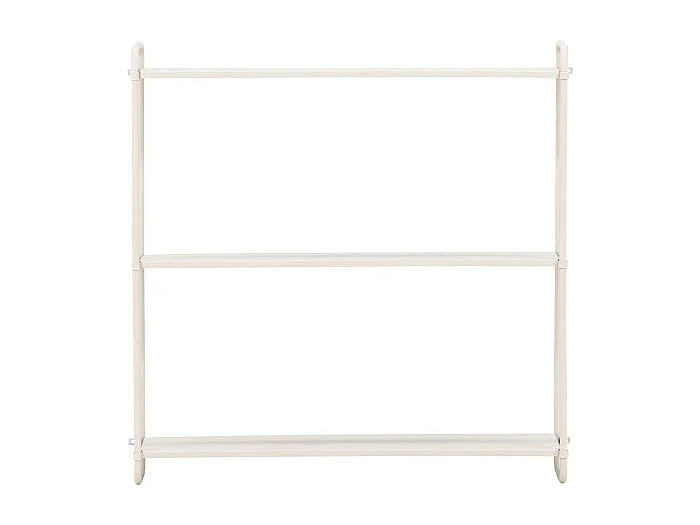 Libreria LyonH a parete 3 ripiani beige.