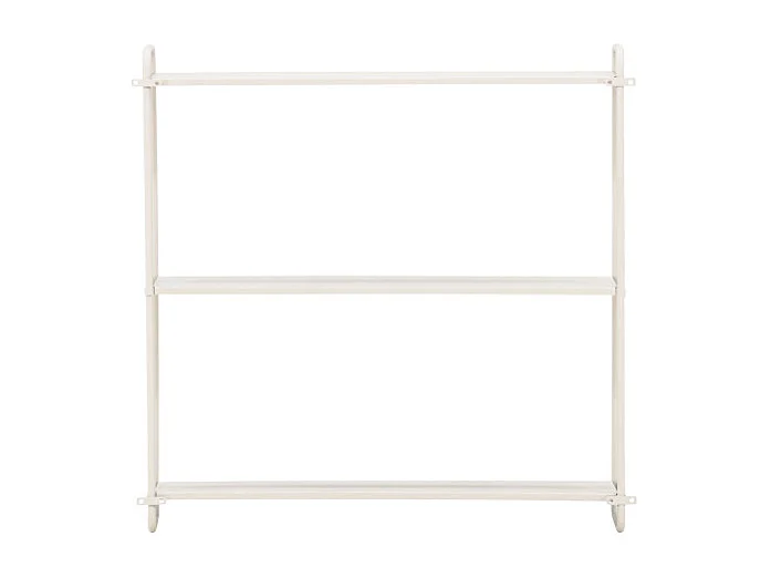 Libreria LyonH a parete 3 ripiani beige.