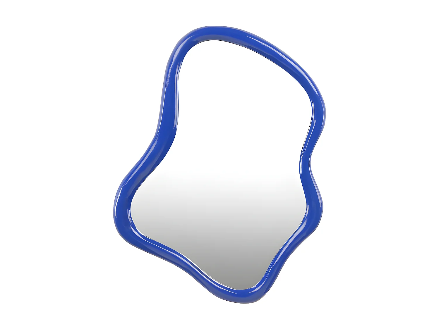 Tarente - Miroir de forme organique 54x40cm - Bleu électrique