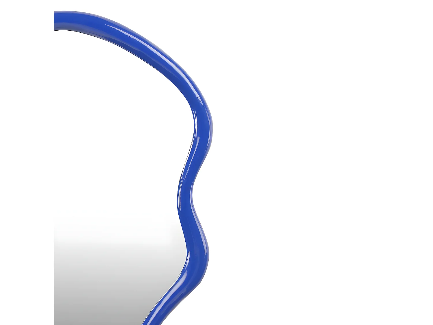 Tarente - Miroir de forme organique 54x40cm - Bleu électrique