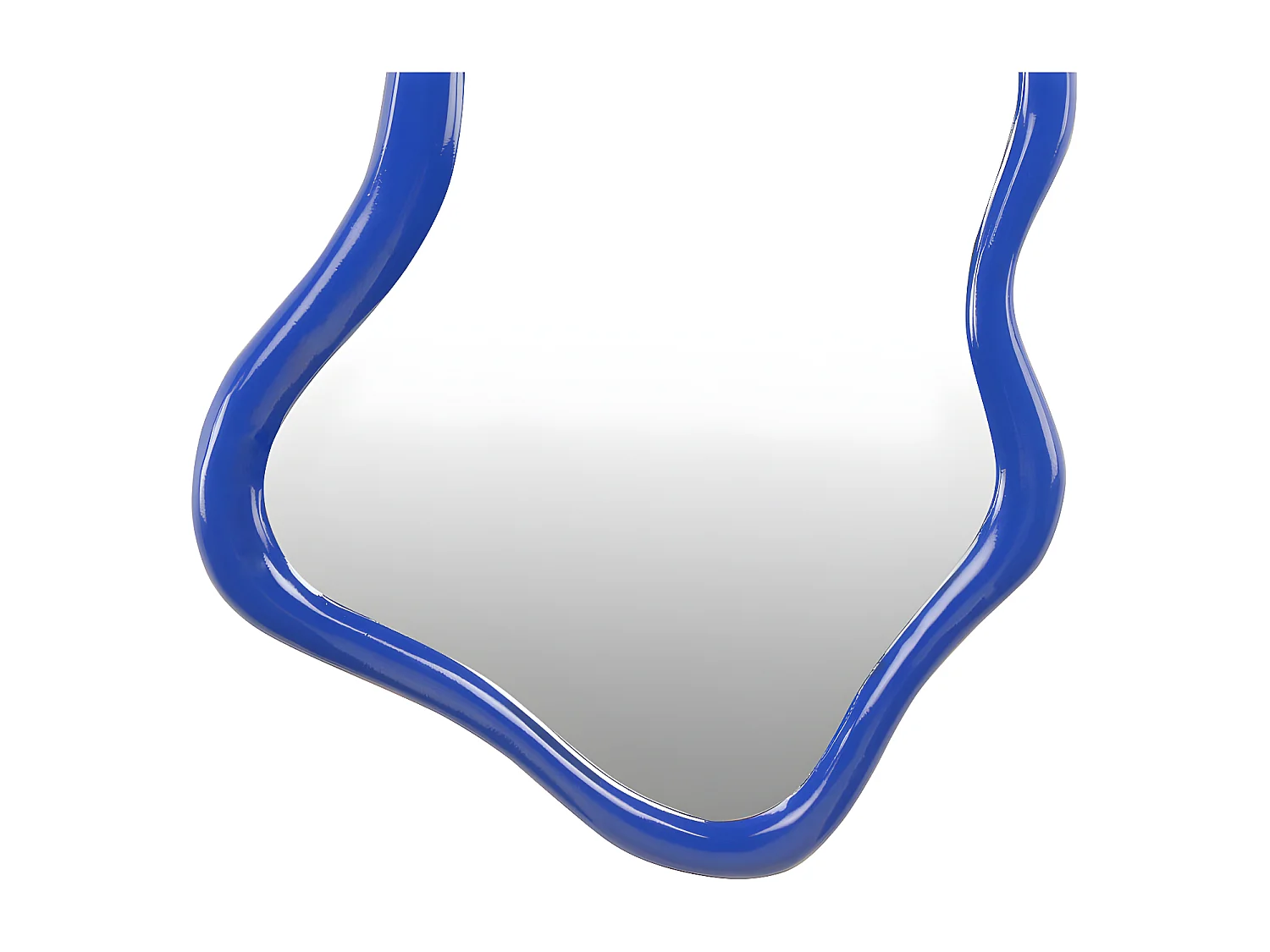 Tarente - Miroir de forme organique 54x40cm - Bleu électrique