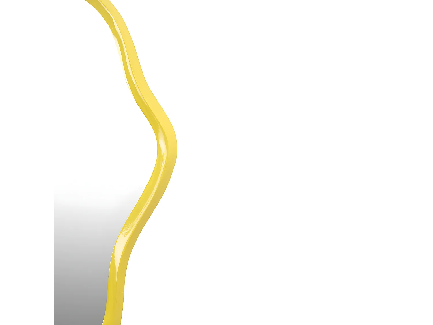 Parma - Miroir de forme organique 33x63cm - Jaune