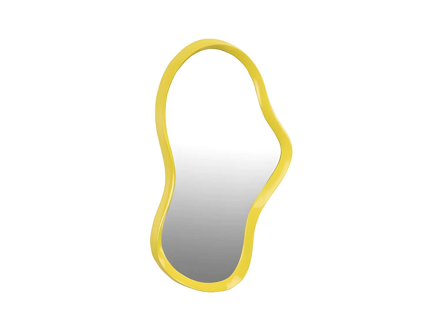 Parma - Miroir de forme organique 33x63cm - Jaune
