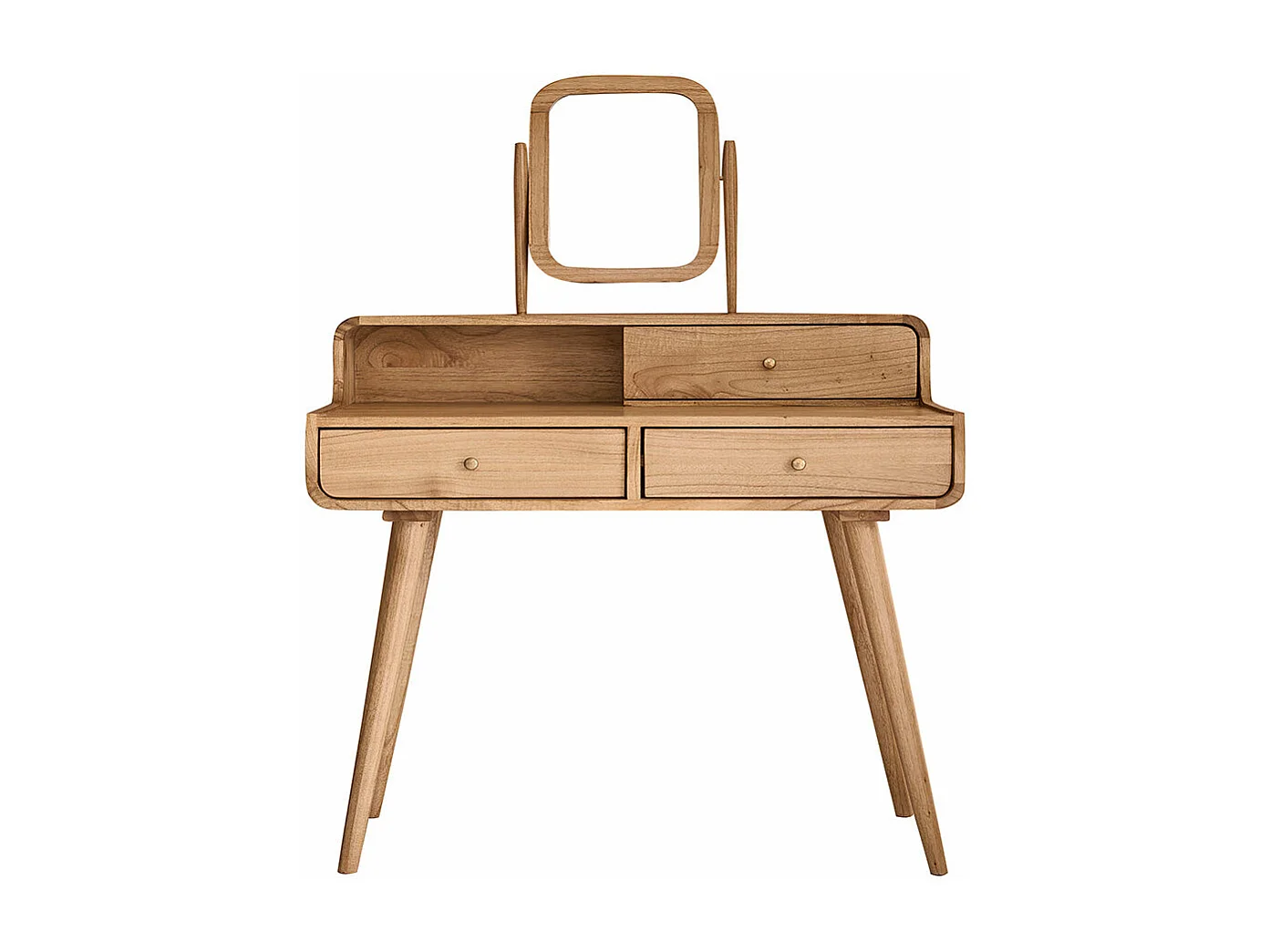 Scrivania toeletta in legno massello di mindi 90 cm