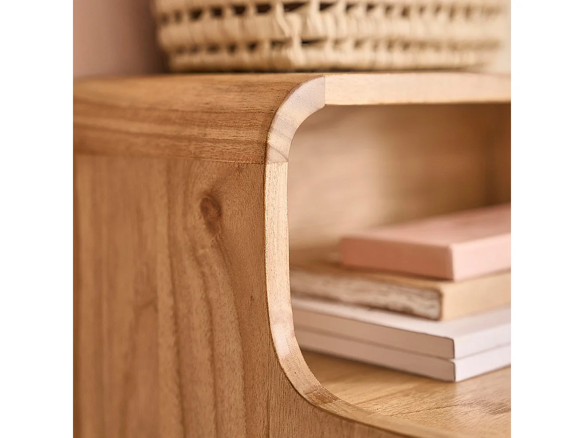 Scrivania toeletta in legno massello di mindi 90 cm