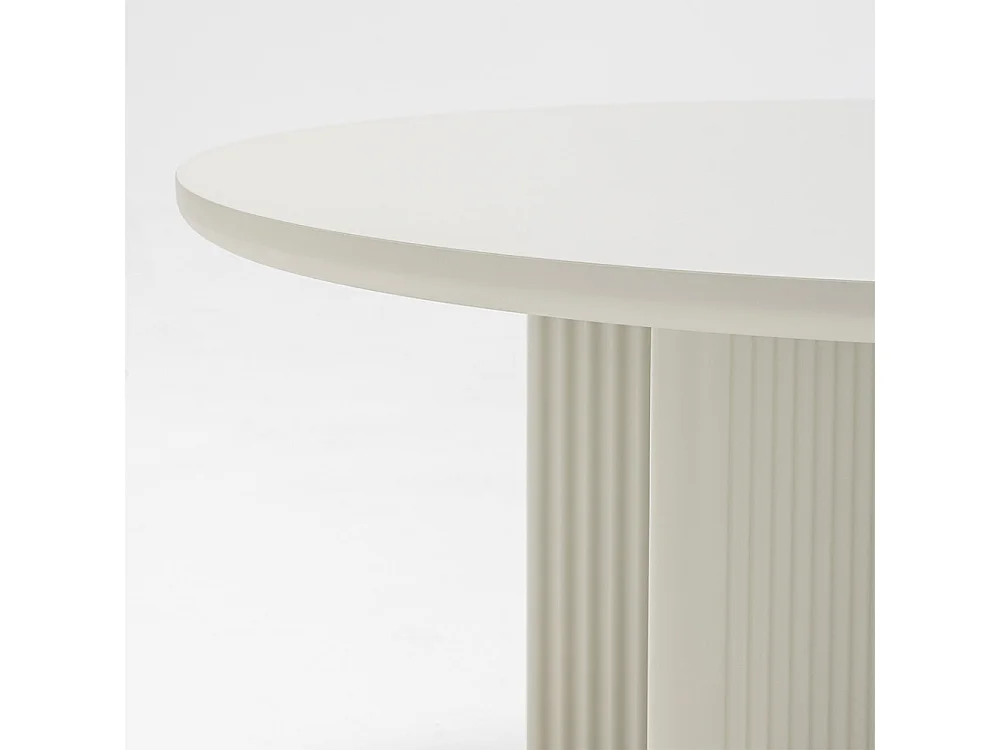 Jura - Table basse ronde en bois ø80cm - Grège